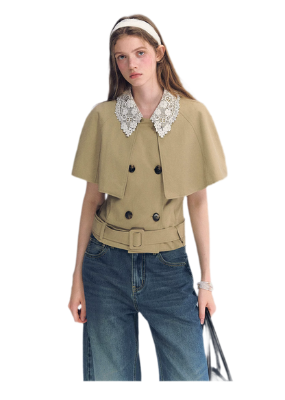 Detachable Lace Collar Cape