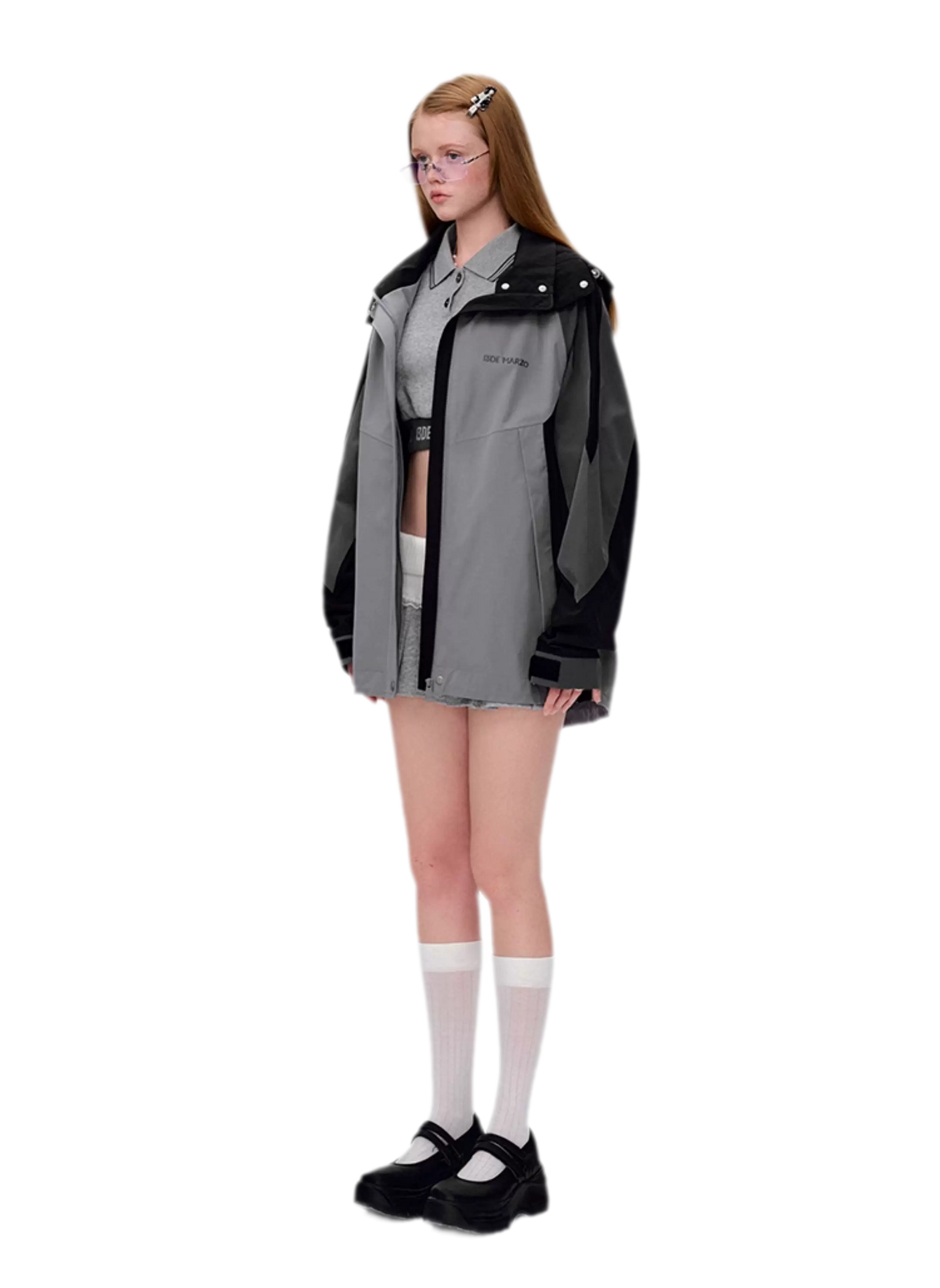 Colorblock Bear Windbreaker
