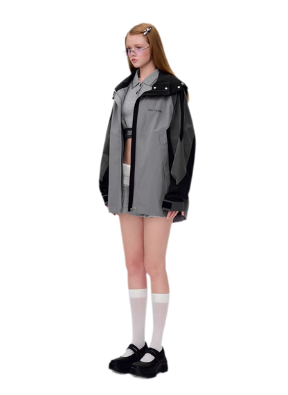 Colorblock Bear Windbreaker