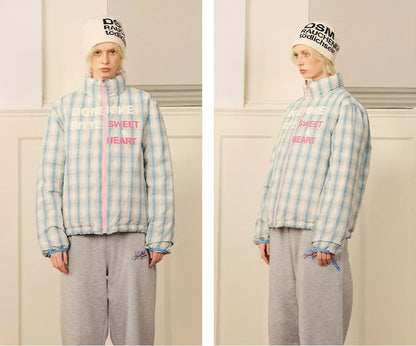 Reversible Plaid Lightweight Down Jacket