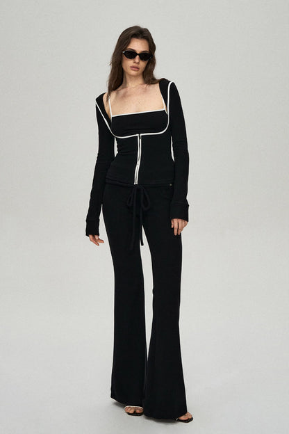 Soft Viscose Blend Three-Piece Set: Cardigan, Camisole &amp;