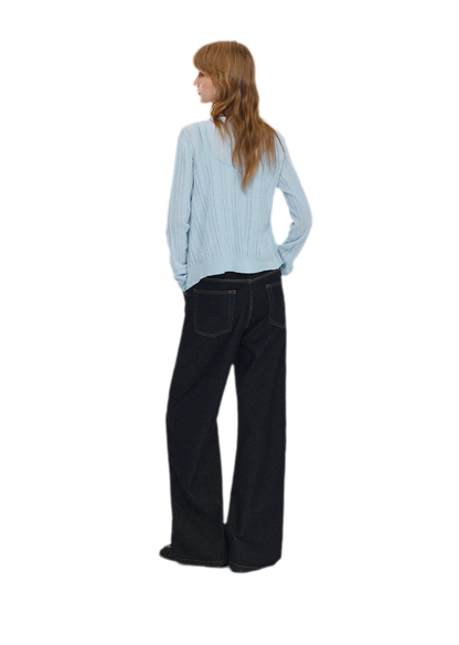 Wool-Blend Bow Knit Set