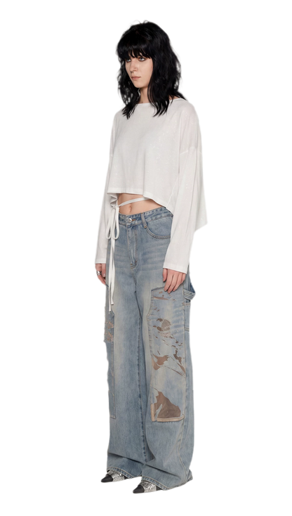 Silver Thread Off-Shoulder Top