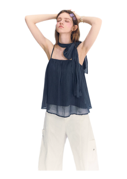 Chiffon Draped Cami Top