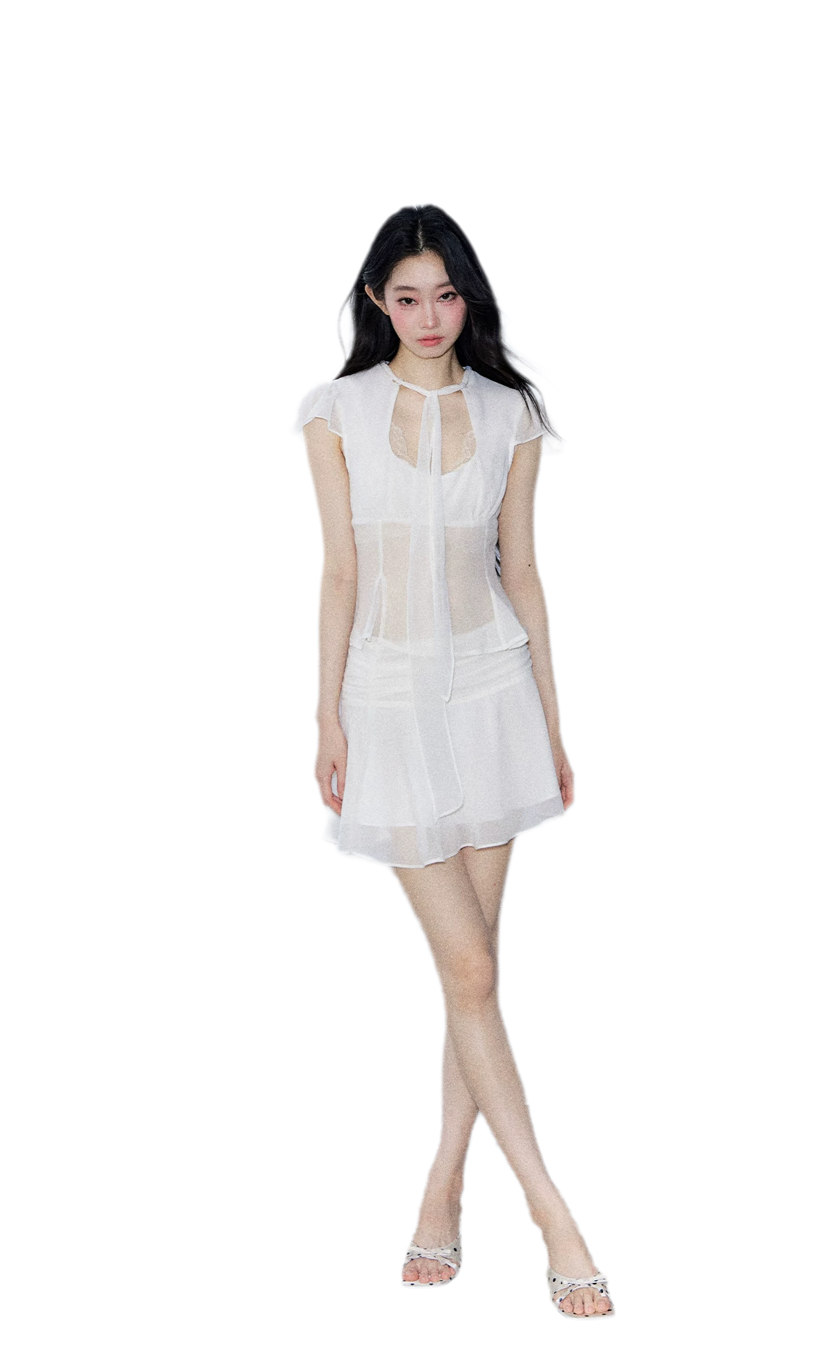 Faux Silk Top Skirt