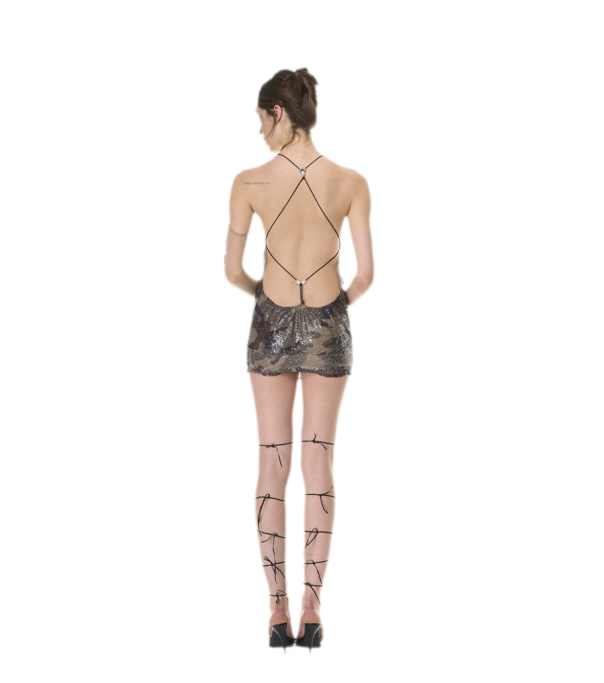 Camouflage Halter Mini Dress