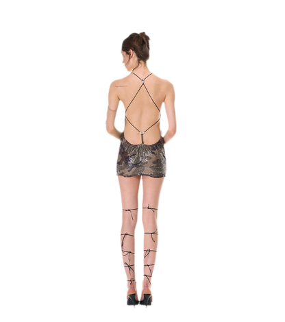Camouflage Halter Mini Dress