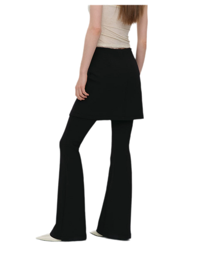 Layered Skirt Flare Pants