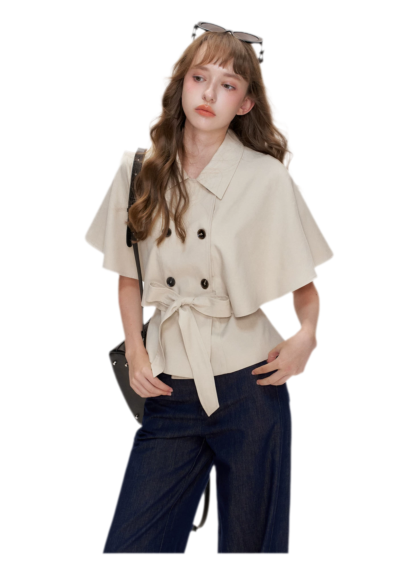 Lyocell Cotton Cape Jacket