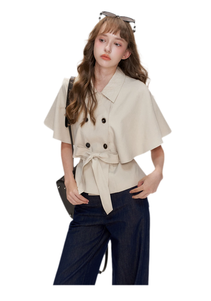 Lyocell Cotton Cape Jacket