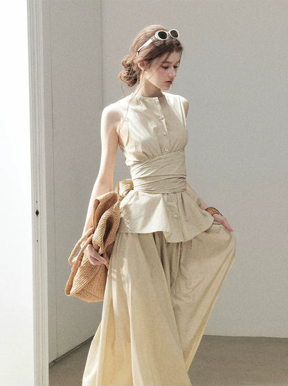 Lace Trim Skirt Set