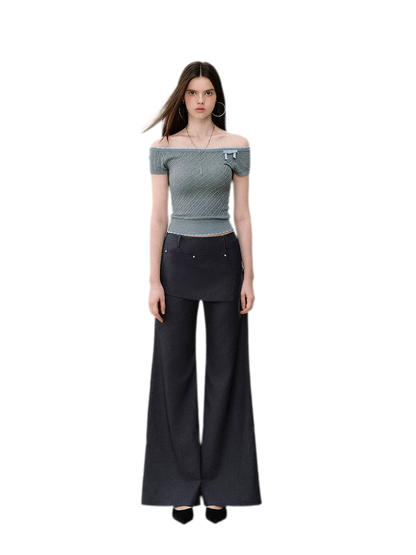 Riveted Wide-Leg Pants