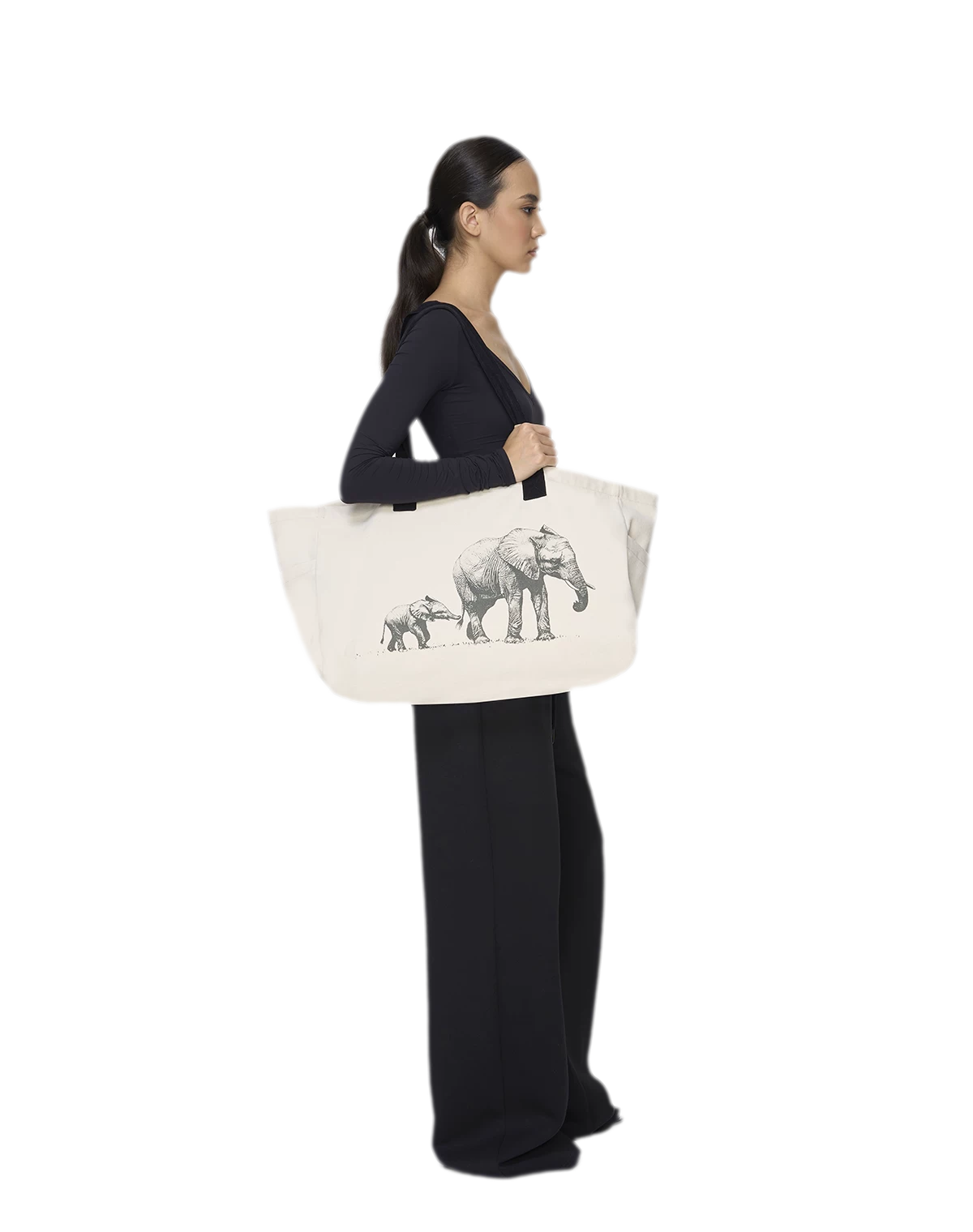 Canvas Elephant Tote Bag