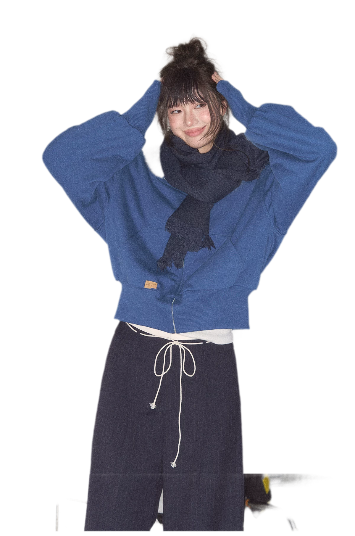 Fuzzy Hooded Cropped Puffer Jacket