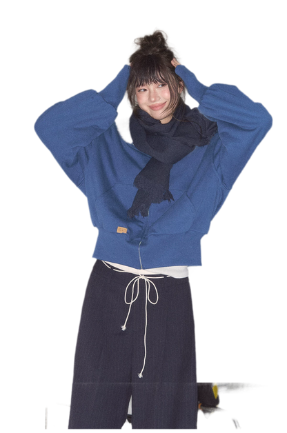 Fuzzy Hooded Cropped Puffer Jacket