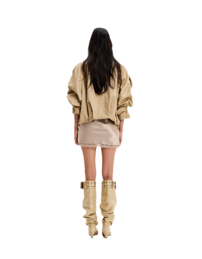 Pointed Slouchy Knee-High Boots