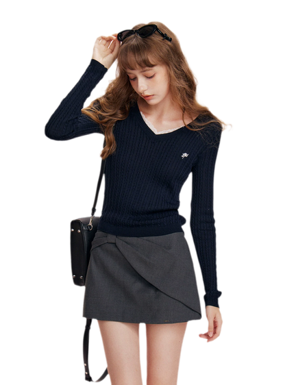 Three-Dimensional Bow A-Line Skirt