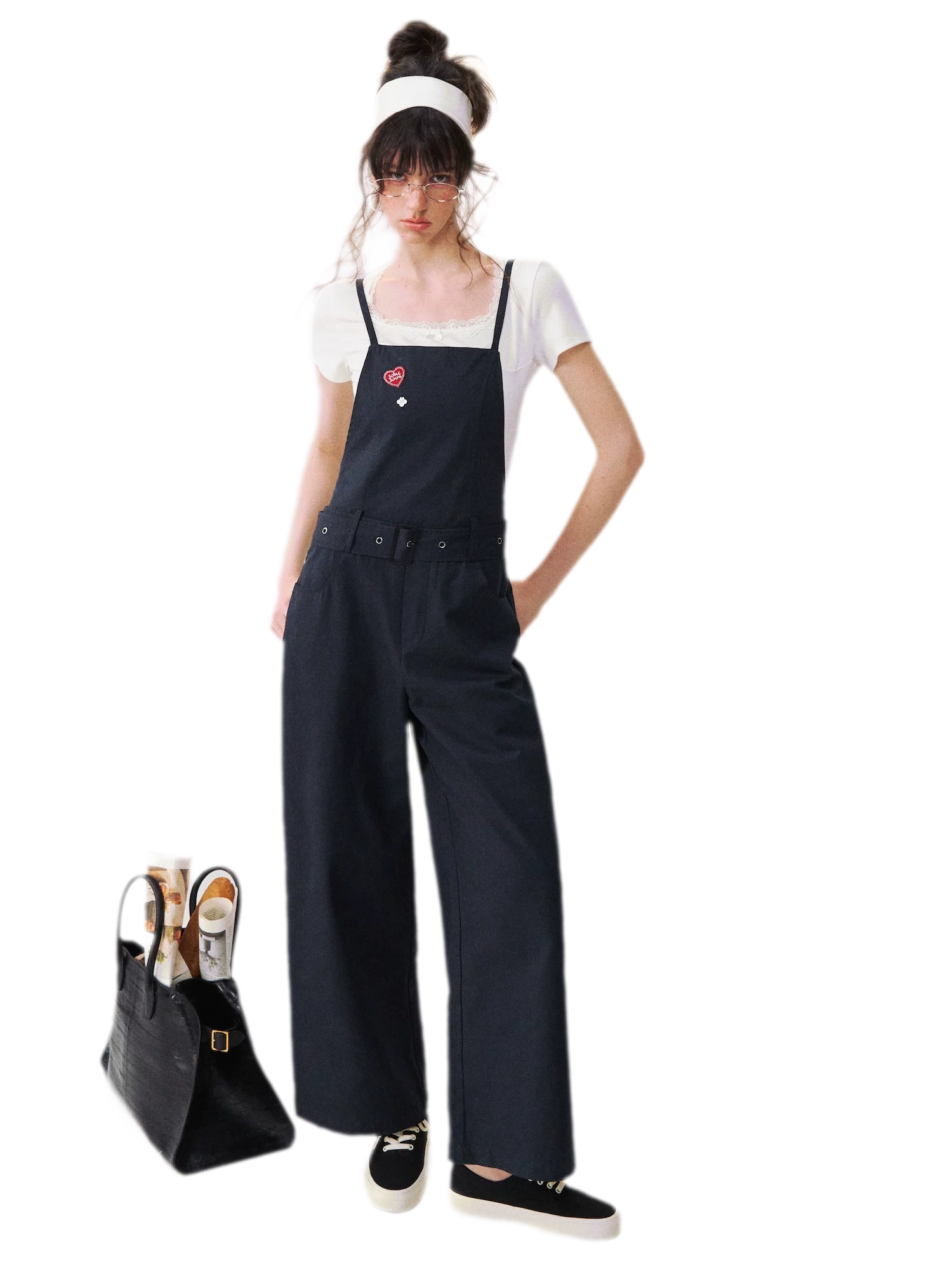 Relaxed Straight Bib Pants