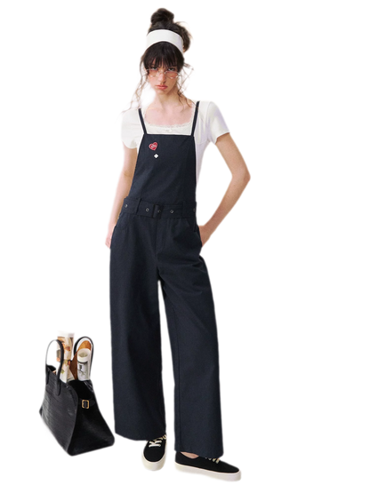 Relaxed Straight Bib Pants