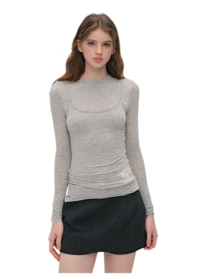 Cashmere Layered Fitted T-shirt