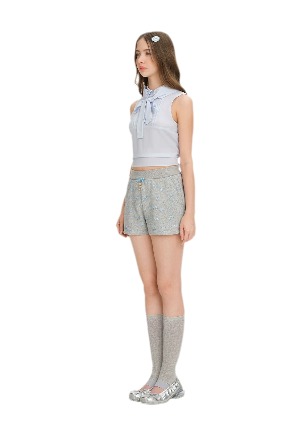 Floral Cotton Sweat Shorts