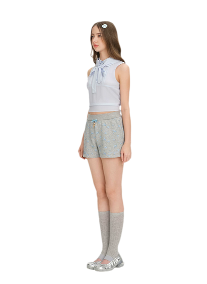 Floral Cotton Sweat Shorts