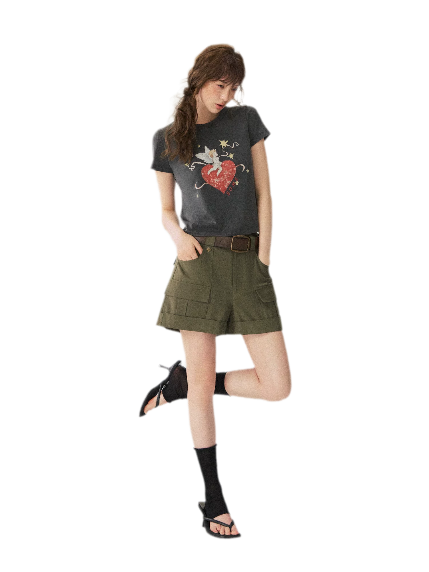 Multi Pocket Cuffed Shorts