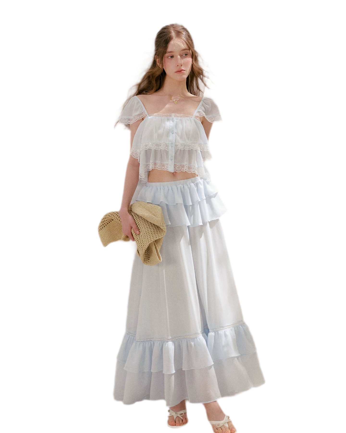 Romantic French Lace Two-Piece Set