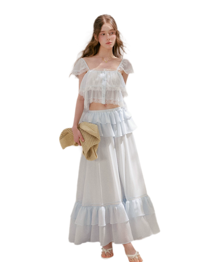 Romantic French Lace Two-Piece Set