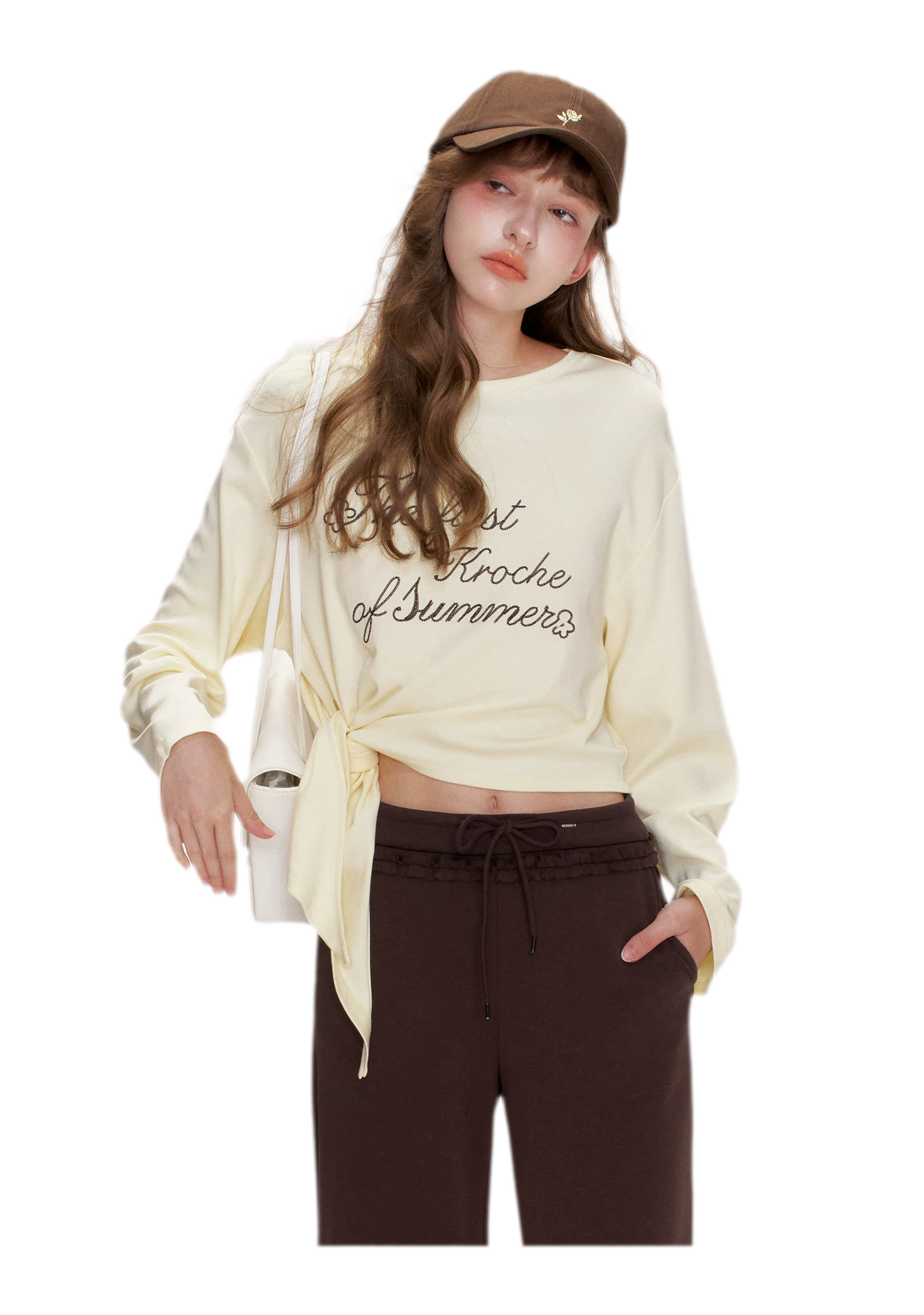 Contrast Logo Cropped T-Shirt