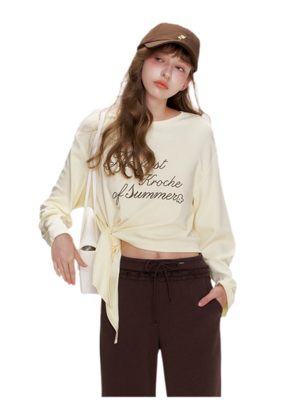 Contrast Logo Cropped T-Shirt