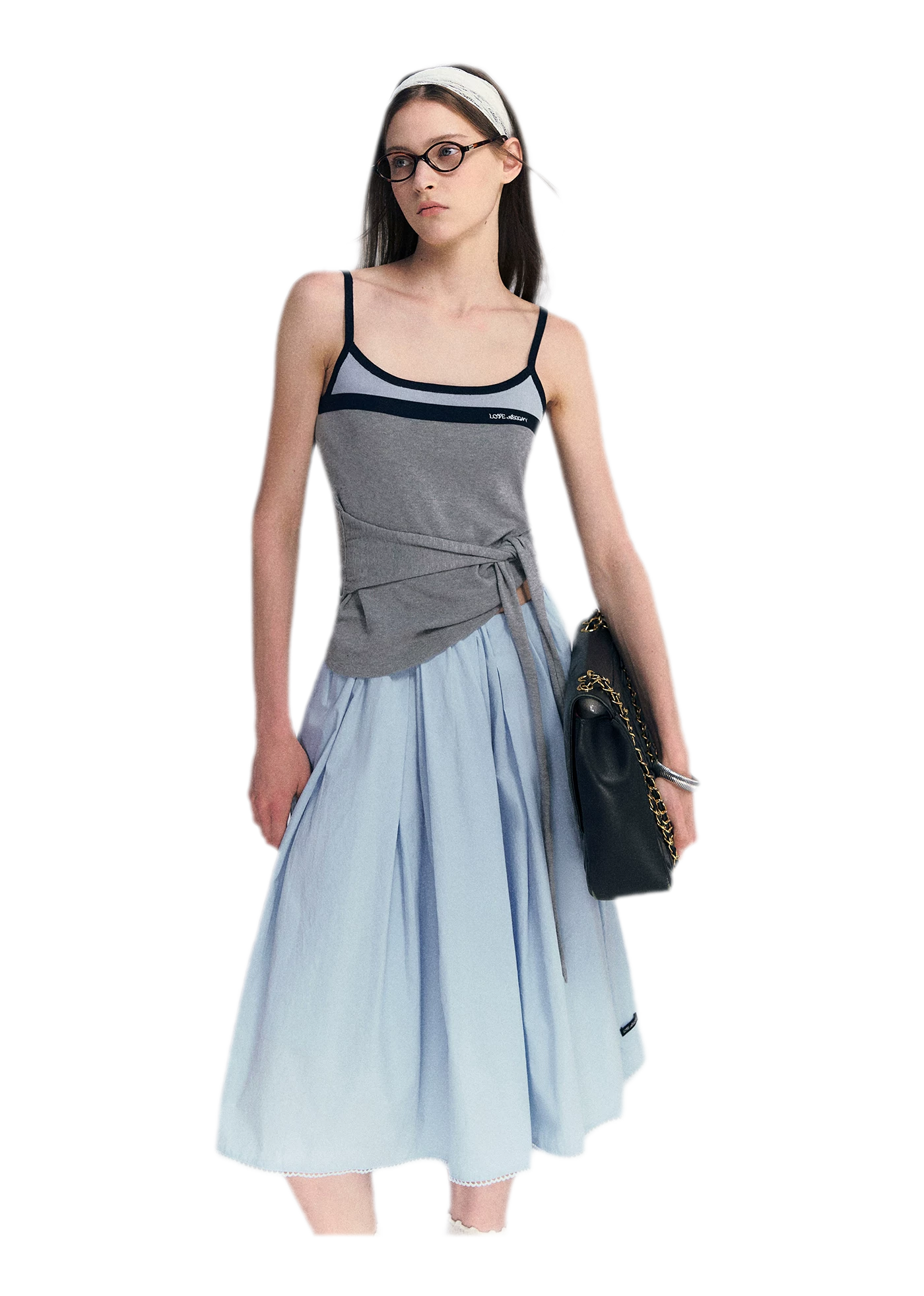 Lyocell Contrast Tie Cami