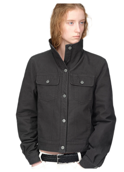 Vintage-gewaschene wattierte Utility-Jacke