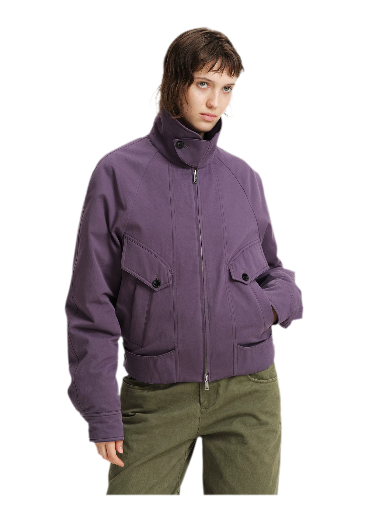 Veste utilitaire courte en coton