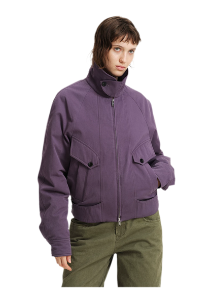 Veste utilitaire courte en coton