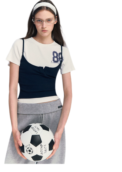 Vintage Layered Raglan Tee