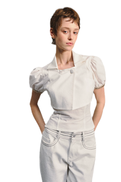 Collared Two-Piece Top