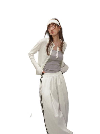 Tie-Front Knit Cardigan