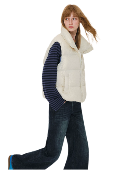 Lightweight Stand Collar Down Vest