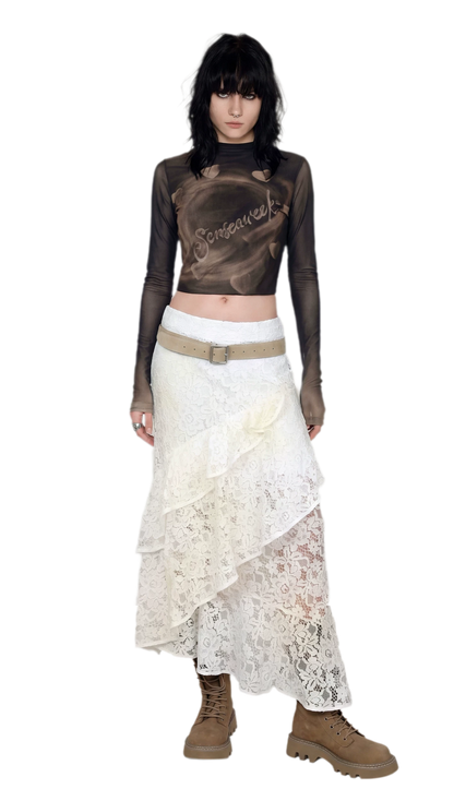 Gradient Eclipse Mesh Turtleneck