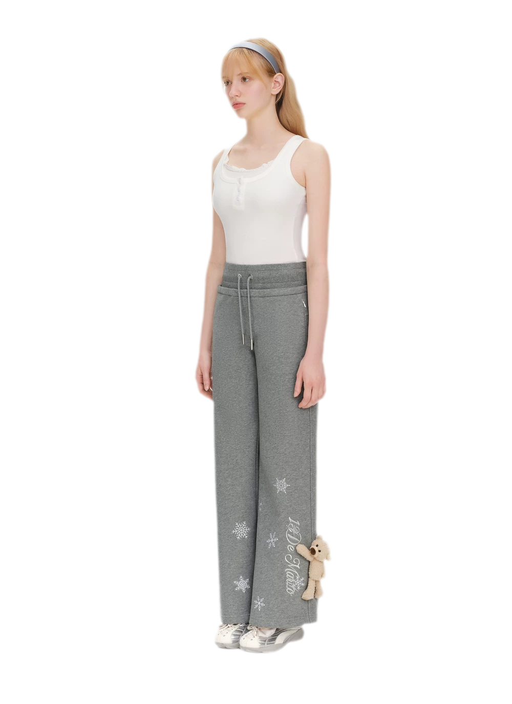 Reflective Gradient Micro-Flare Sweatpants