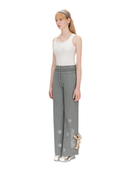 Reflective Gradient Micro-Flare Sweatpants