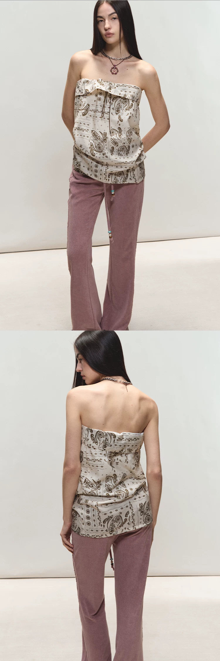 Vintage Holiday Style Relaxed Paisley Silk Top