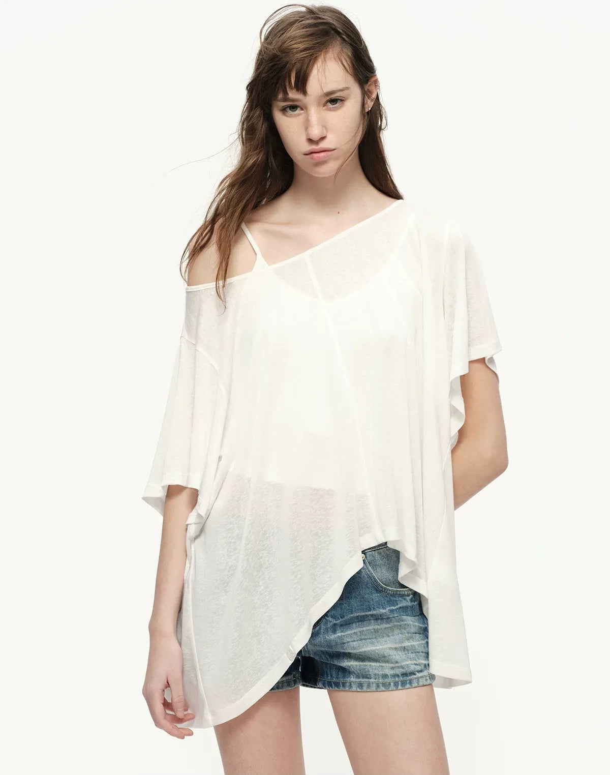 Lyocell Off Shoulder Tee