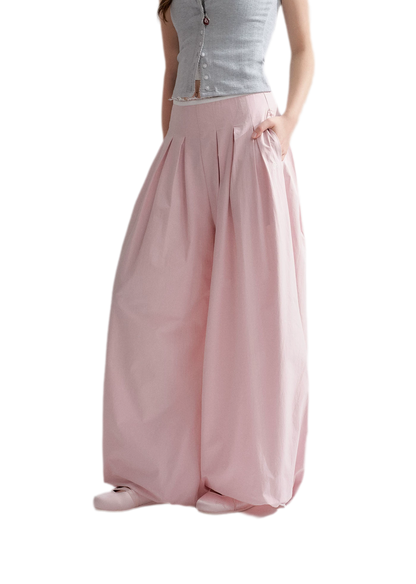 Lightweight Pleated Balloon Pants