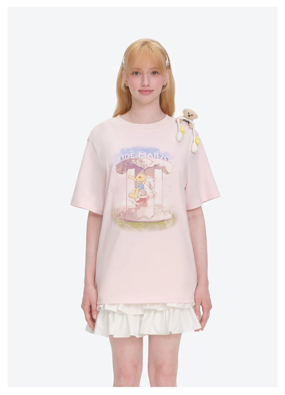 Carousel Print Loose T-shirt