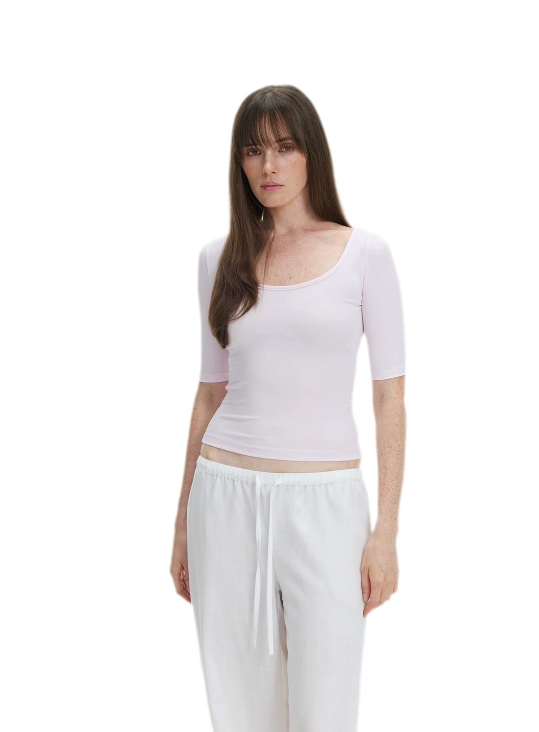 Soft U-Neck Slim-Fit T-Shirt