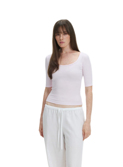 Soft U-Neck Slim-Fit T-Shirt
