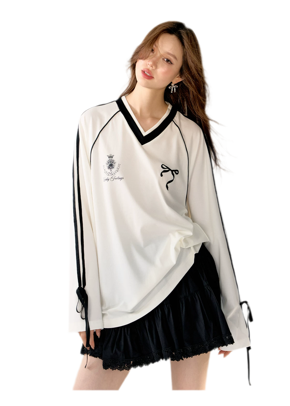 Blokette Jersey V-Neck Set