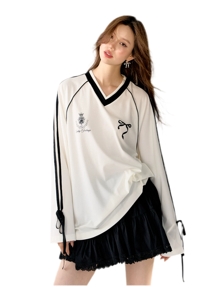 Blokette Jersey V-Neck Set